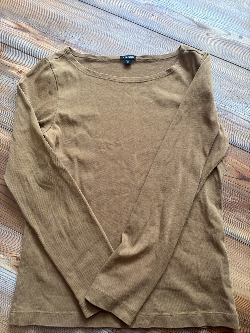 Filson Crewneck Top in Taupe Brown